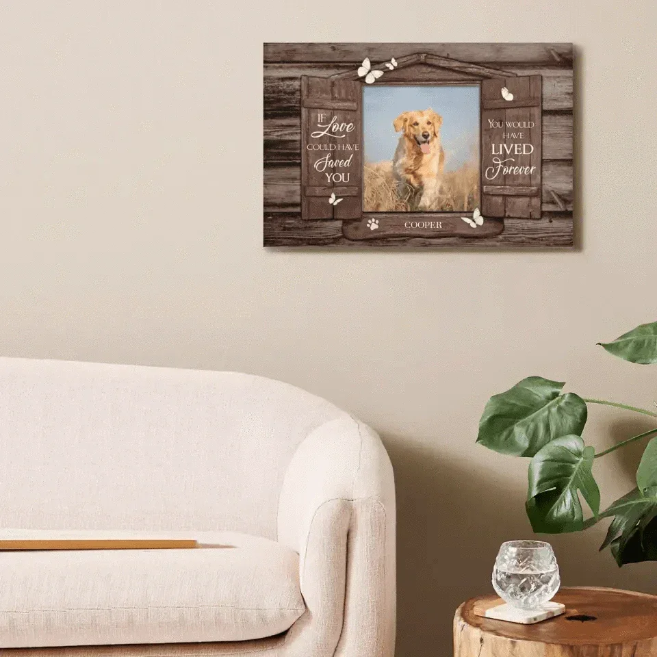 Personalized Pet Photo Memorial Gifts - Gifts To Remember A Pet Wooden Window Shutters Wall Art - Joliny