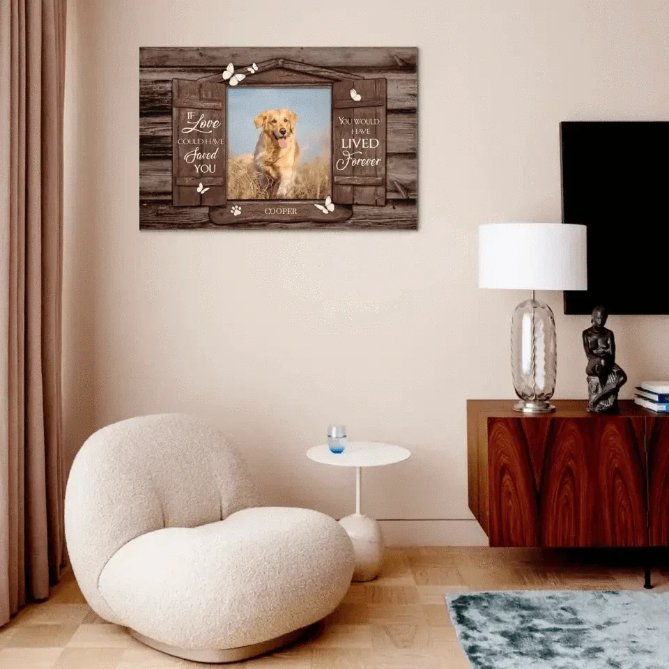 Personalized Pet Photo Memorial Gifts - Gifts To Remember A Pet Wooden Window Shutters Wall Art - Joliny