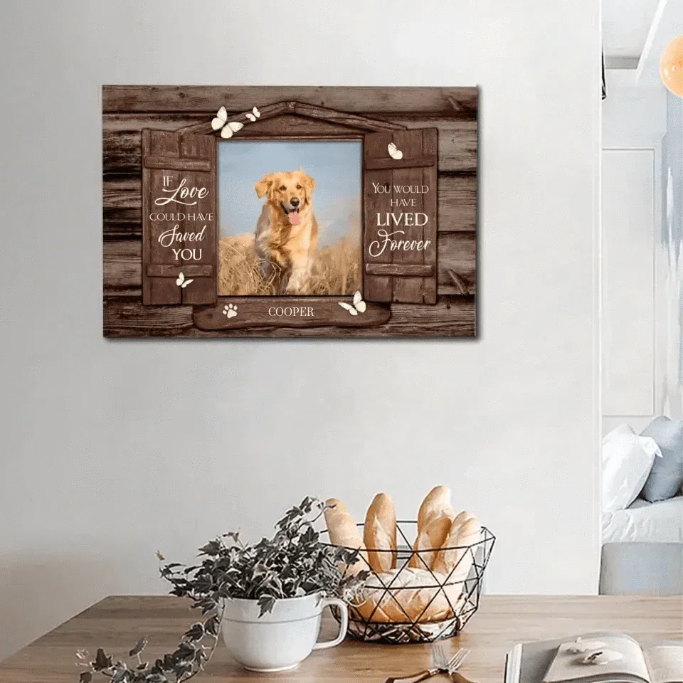 Personalized Pet Photo Memorial Gifts - Gifts To Remember A Pet Wooden Window Shutters Wall Art - Joliny