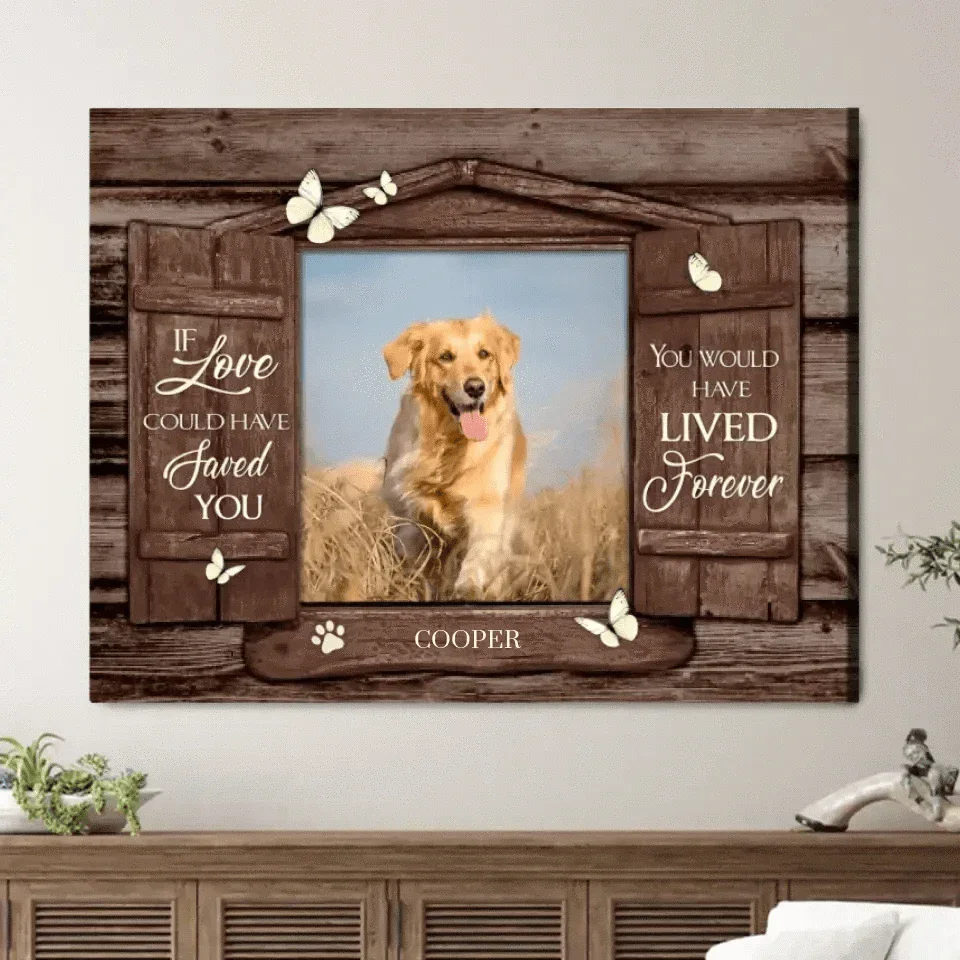 Personalized Pet Photo Memorial Gifts - Gifts To Remember A Pet Wooden Window Shutters Wall Art - Joliny