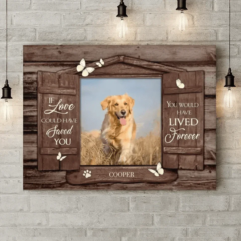 Personalized Pet Photo Memorial Gifts - Gifts To Remember A Pet Wooden Window Shutters Wall Art - Joliny