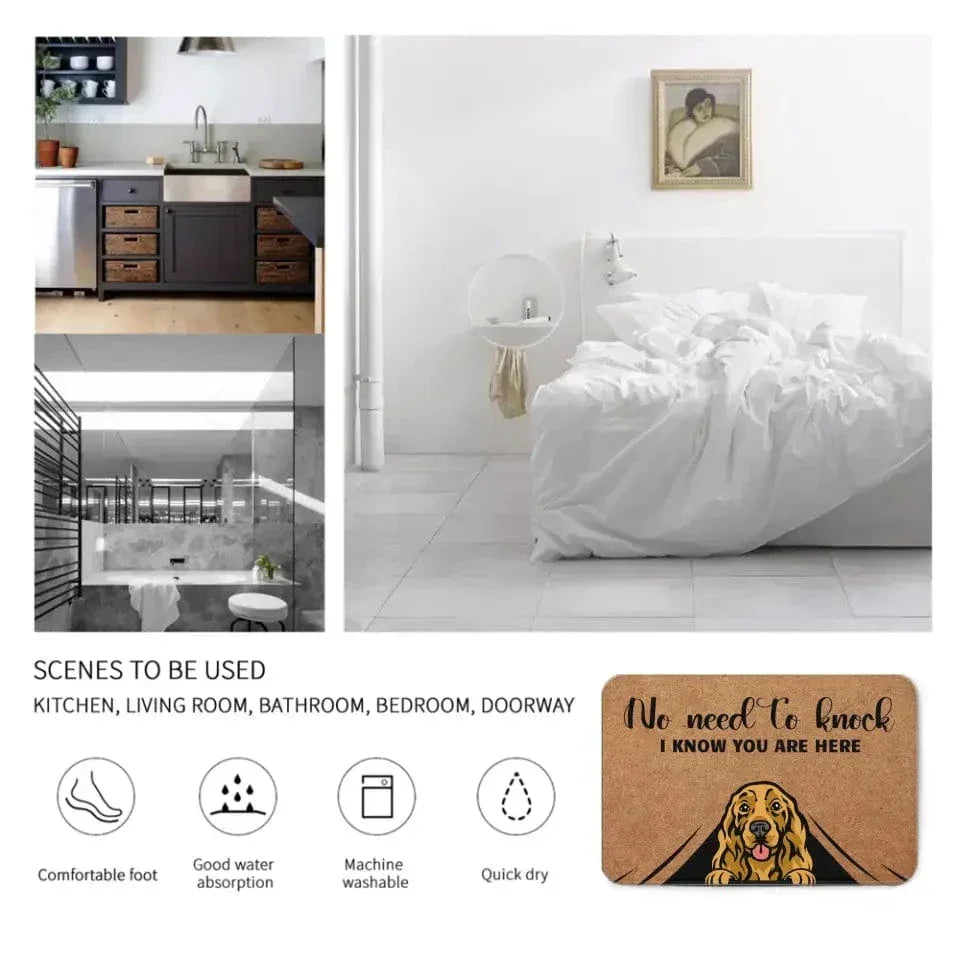 Personalized Pets & Name Doormat For Pet Lovers - Joliny