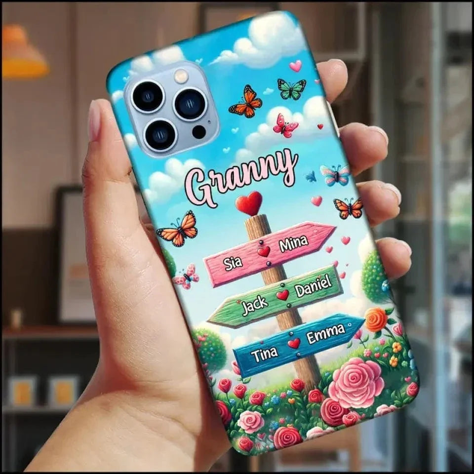 Personalized Phone case - Grandma Spring Garden Signpost - Joliny