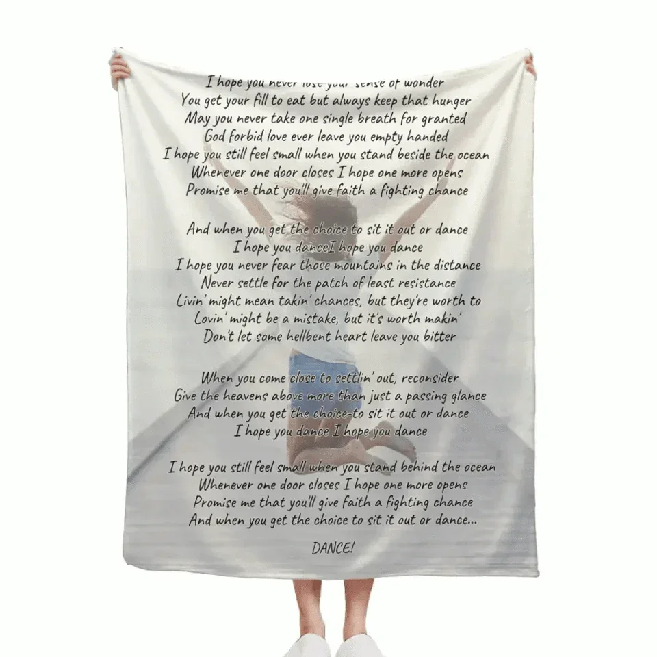 Dancing Back Blanket - I hope you dance - Joliny