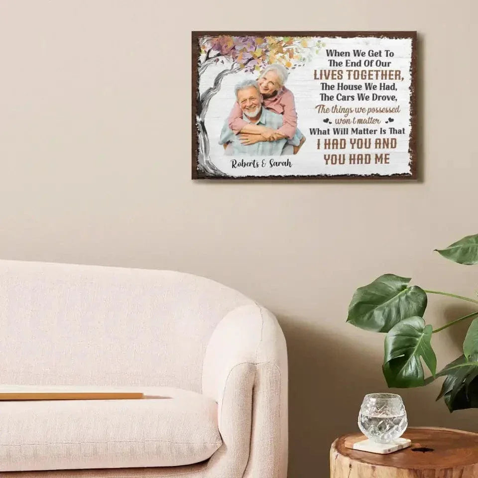 Personalized Photo Canvas - When We Get To The End - Joliny