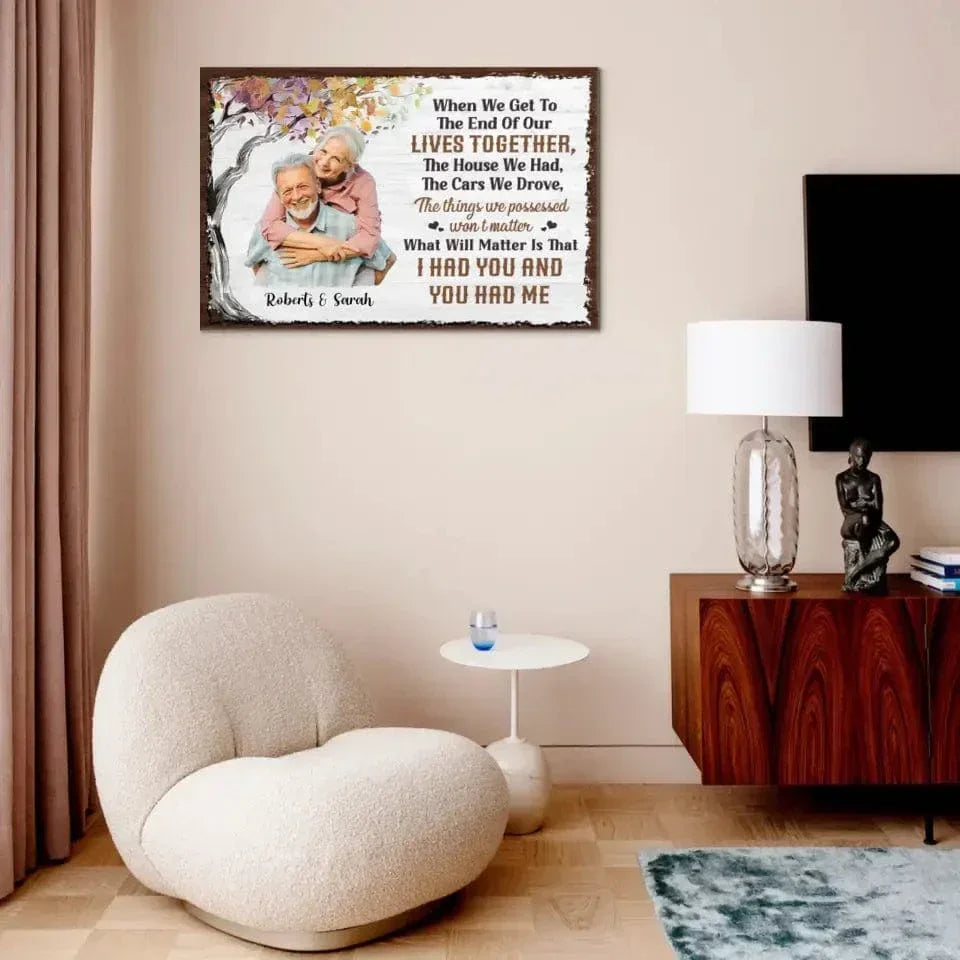 Personalized Photo Canvas - When We Get To The End - Joliny