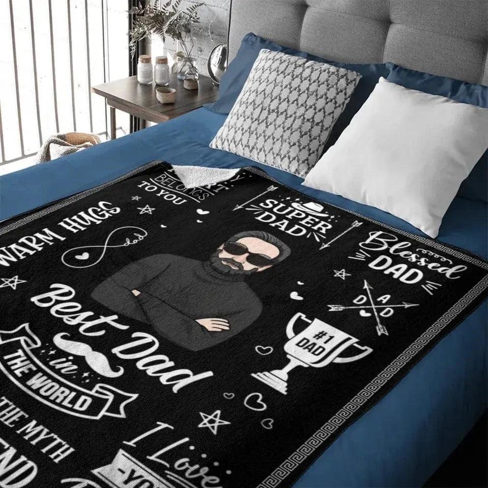 Personalized Photo Custom Blanket - Best Dad In The World - Joliny