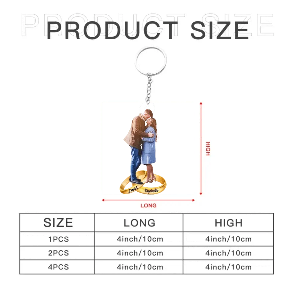 Personalized Photo Keychain - Gift For Couple, Wife, Husband - Joliny
