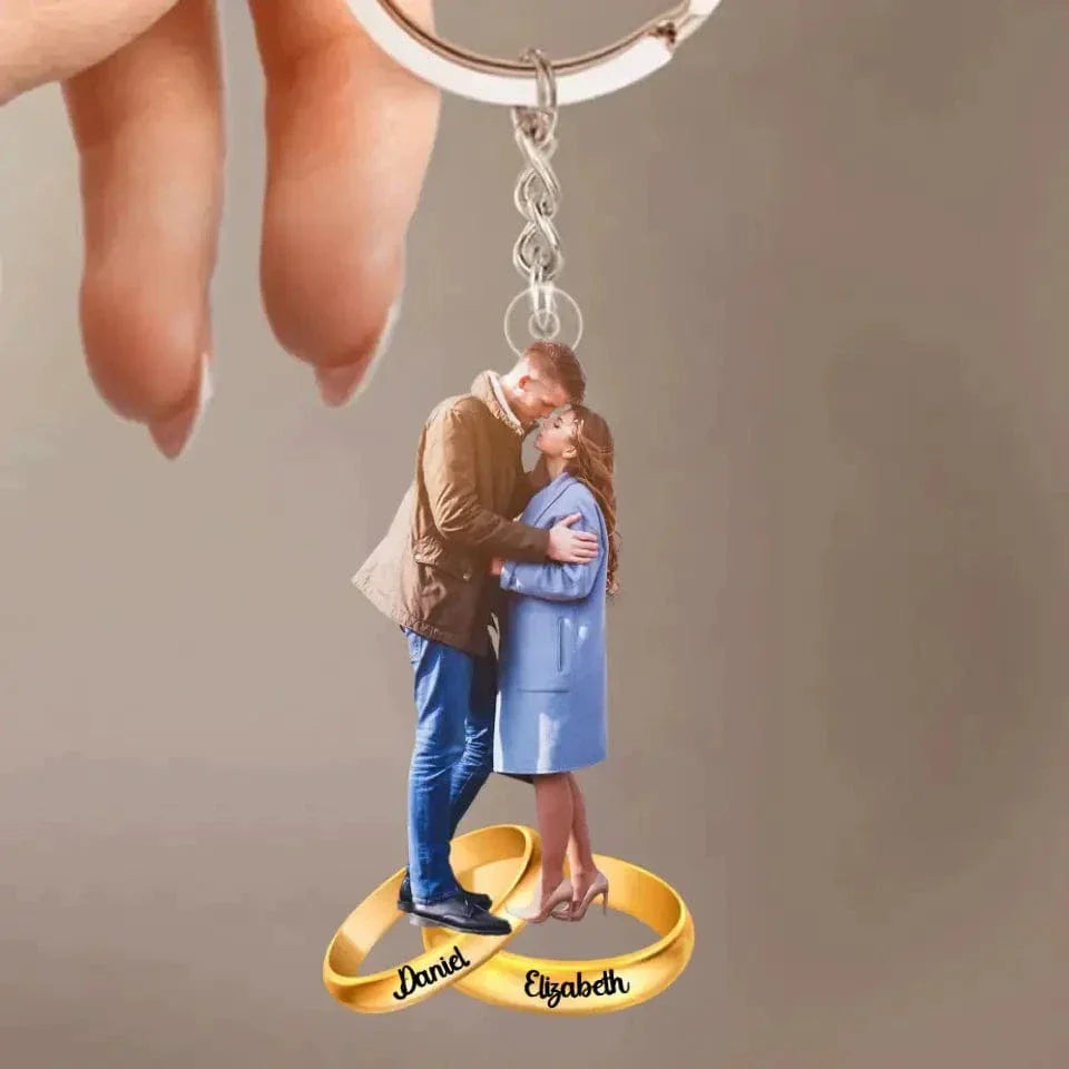 Personalized Photo Keychain - Gift For Couple, Wife, Husband - Joliny