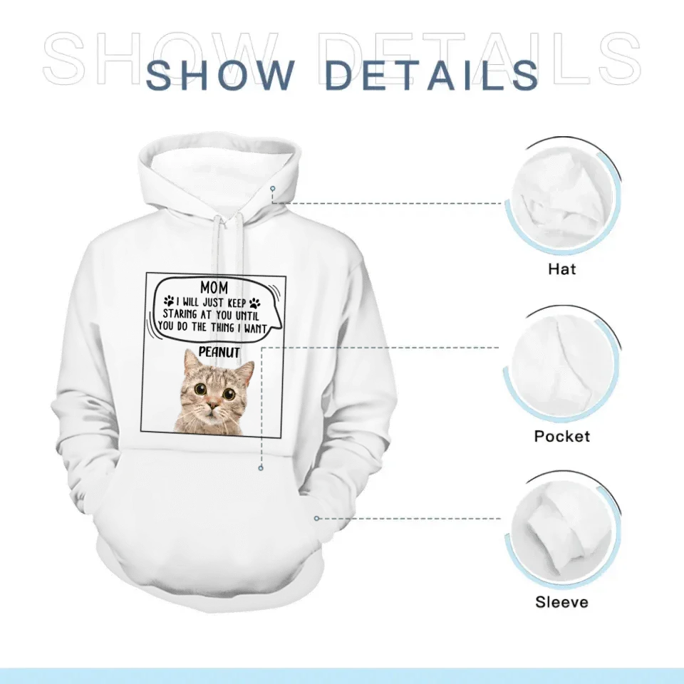 Personalized Photo T Shirt-Dog Cat Keep Staring At You - Joliny