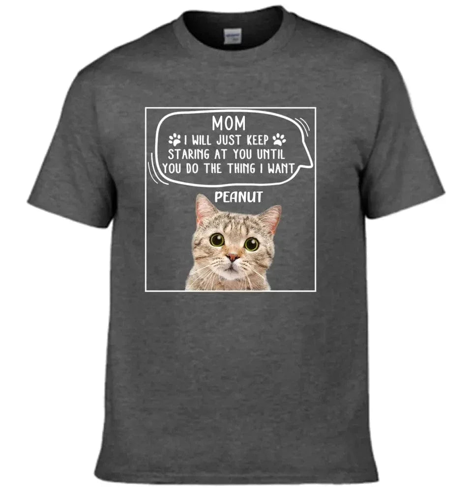 Personalized Photo T Shirt-Dog Cat Keep Staring At You - Joliny