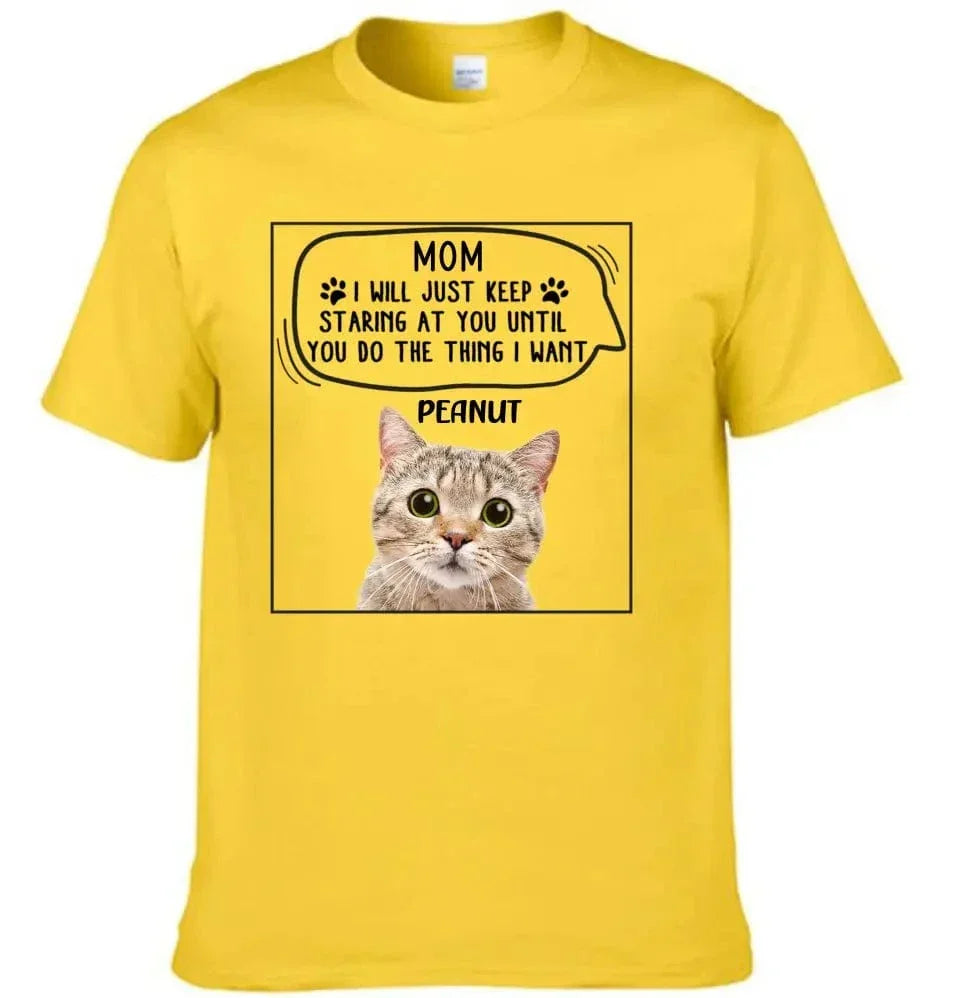 Personalized Photo T Shirt-Dog Cat Keep Staring At You - Joliny