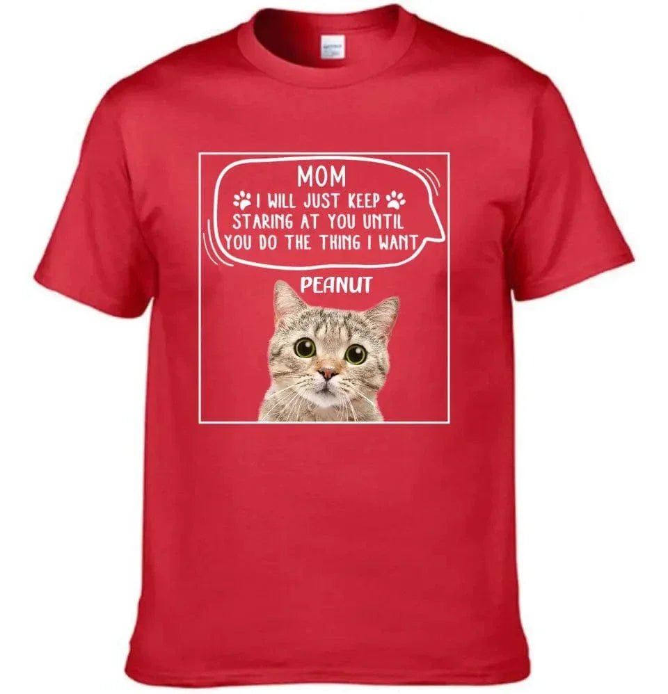 Personalized Photo T Shirt-Dog Cat Keep Staring At You - Joliny
