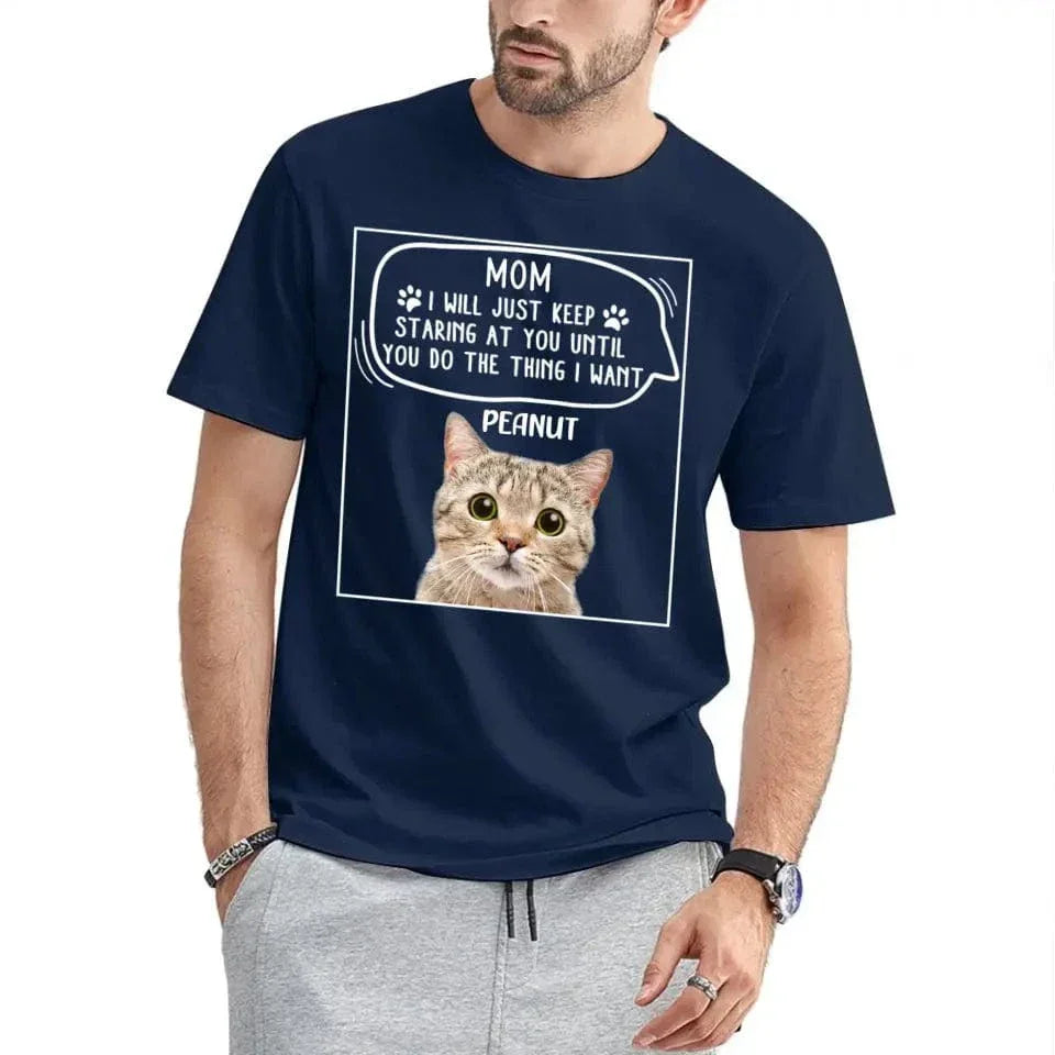 Personalized Photo T Shirt-Dog Cat Keep Staring At You - Joliny