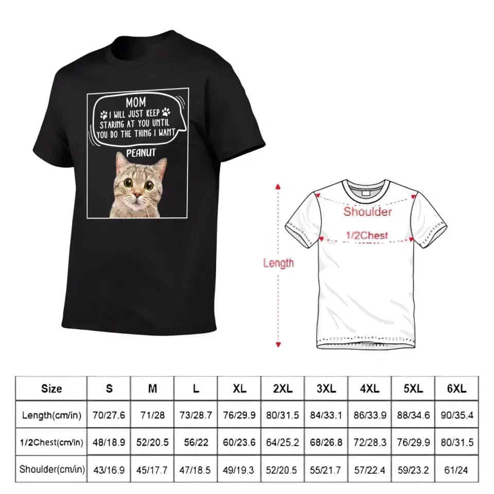 Personalized Photo T Shirt-Dog Cat Keep Staring At You - Joliny