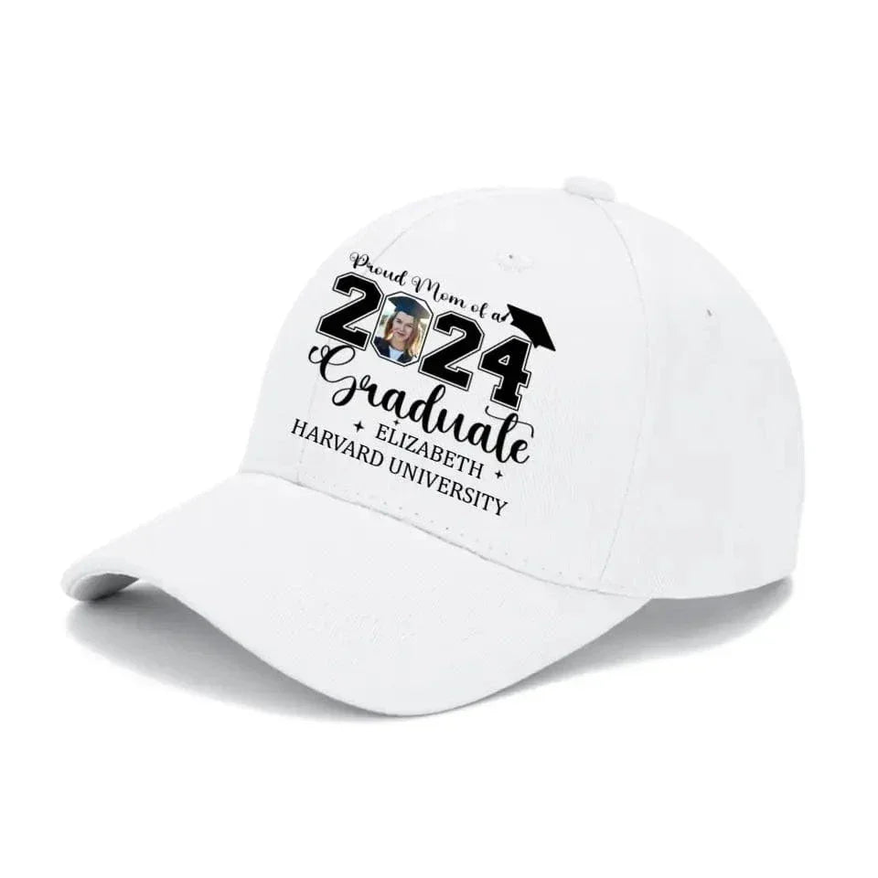 Personalized Proud Mom Dad Of A 2024 Graduate Baseball Cap - Custom Photo - Joliny
