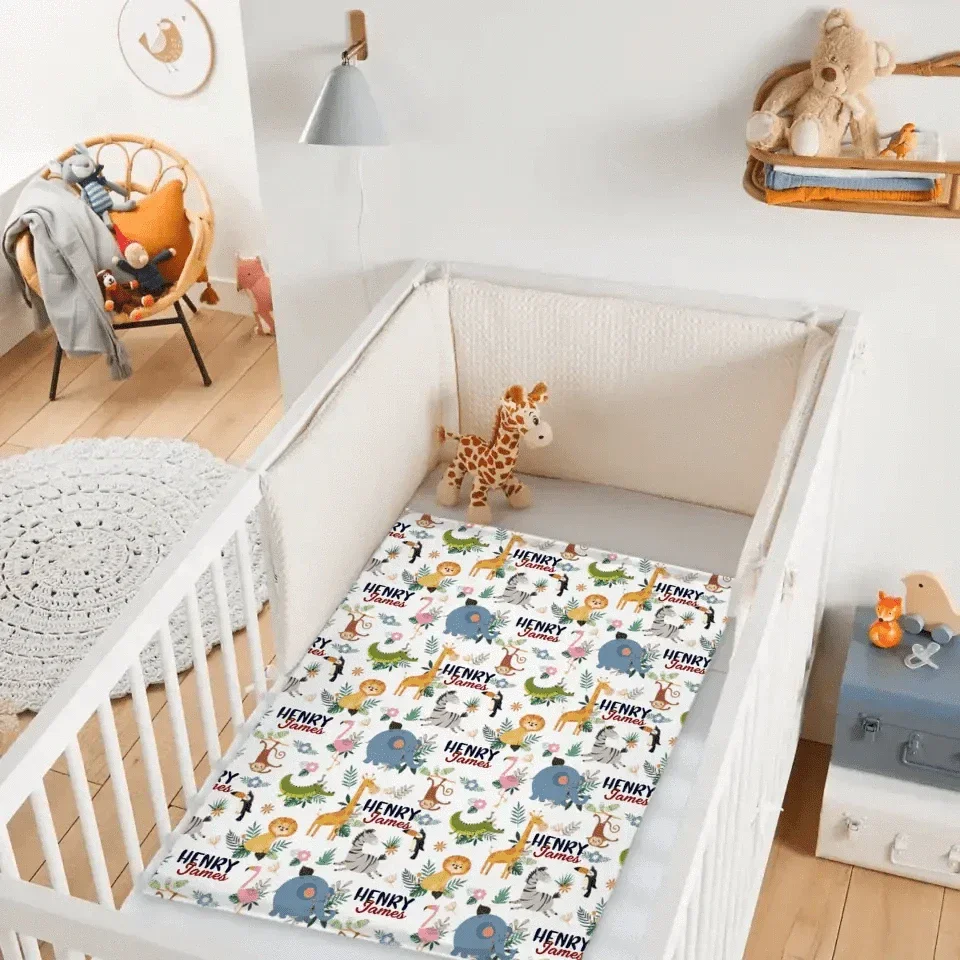 Personalized Smiling Animals Name Blanket - Joliny