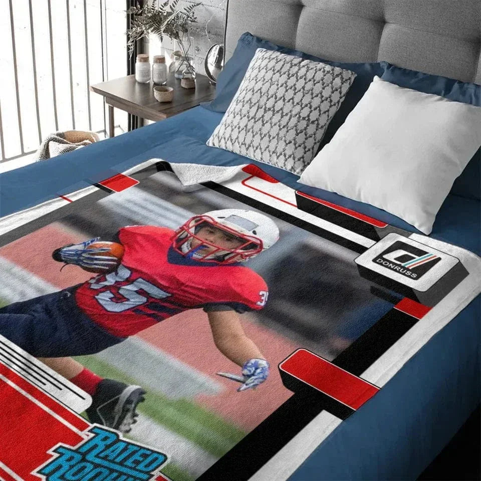 Personalized Sport Blanket: Panini Donruss Style - A Gift for the Sports Lover - Joliny