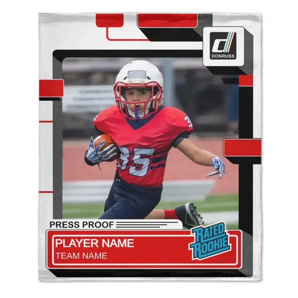 Personalized Sport Blanket: Panini Donruss Style - A Gift for the Sports Lover - Joliny