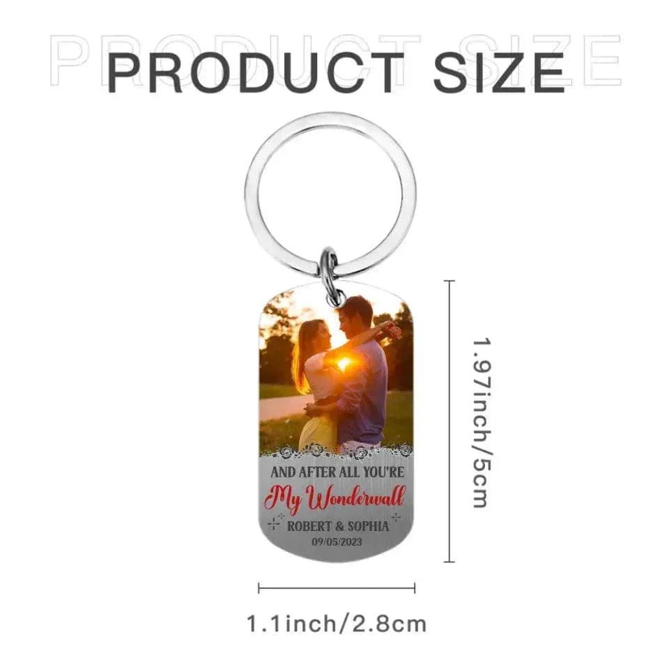 Personalized Stainless Steel Keychain - You're My Wonderwall - Gift For Lover - Joliny