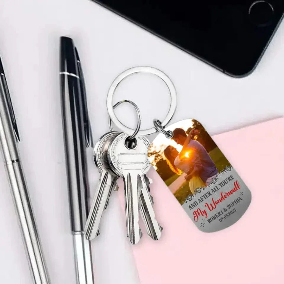 Personalized Stainless Steel Keychain - You're My Wonderwall - Gift For Lover - Joliny