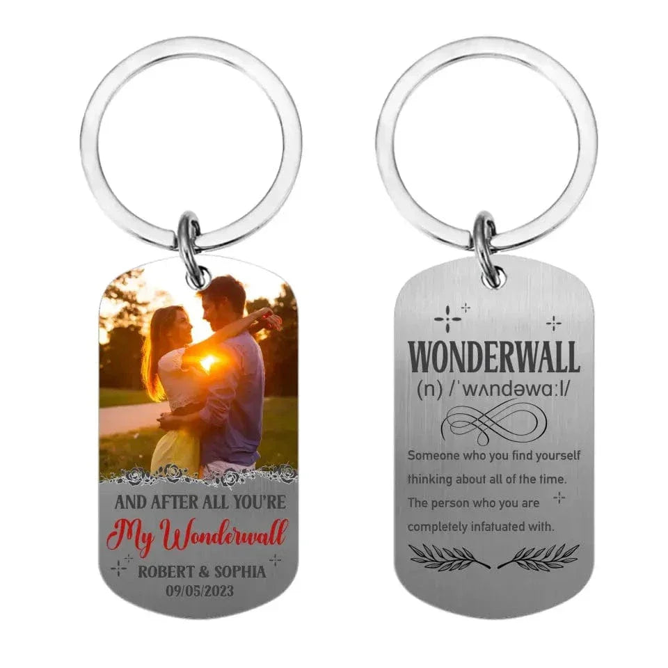 Personalized Stainless Steel Keychain - You're My Wonderwall - Gift For Lover - Joliny