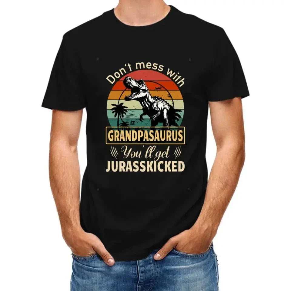 Personalized T shirt - Don't mess with grandpasaurus you'll get jurasskicked - Joliny