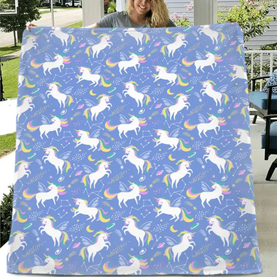 Personalized Unicorn Crab Shell Gift Blanket - Joliny
