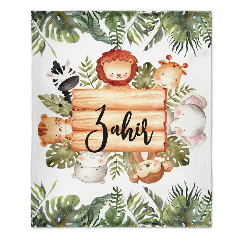Personalized Woodland Baby Blanket, Customized Name Blanket, Gift for Baby - Joliny