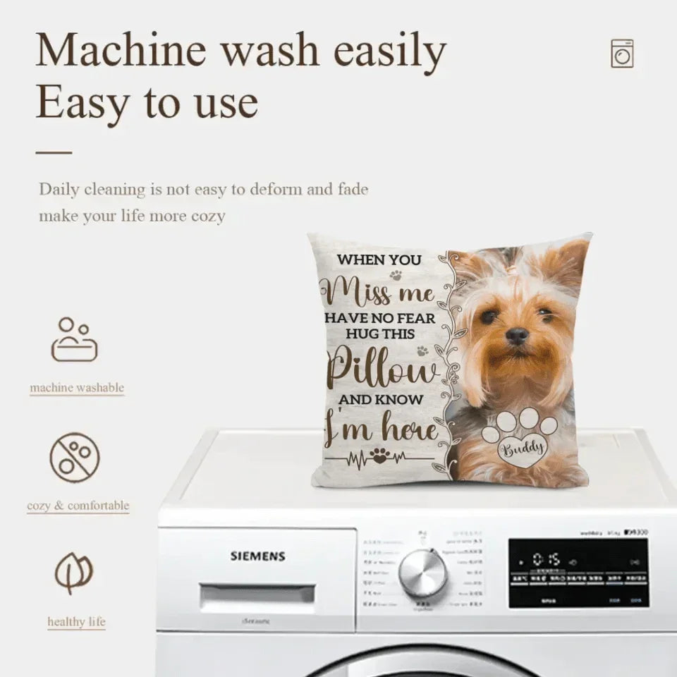 Pet Memorial Customized Pillow - Personalized Pet Photo and Name Memory Cuddle Reversible Pillow - A Gift For Pet lovers,Pet Owners - Joliny