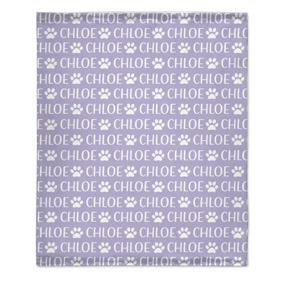 Pet Paw Print Blanket - Pet Name Custom Personalized Blanket - A Gift For Pet,Pet Lovers - Joliny