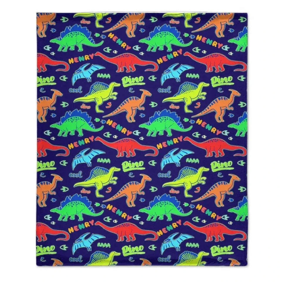 Raaa! Cool Fluorescent Cartoon Dinosaur Blanket - Gift For Kids Who Love Dinosaurs! - Joliny