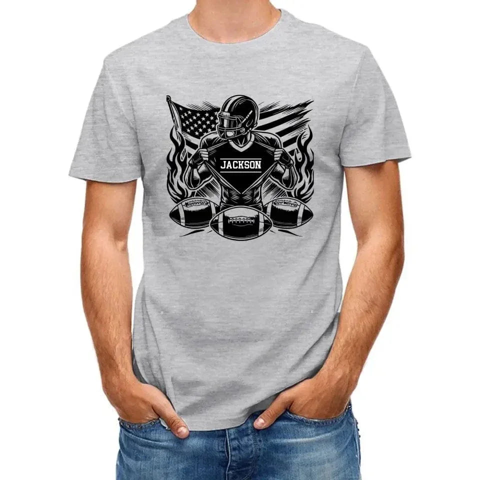 Rugby Mania Personalized Name Custom T-Shirt - Touchdown Gifts for Rugby Fans - Joliny