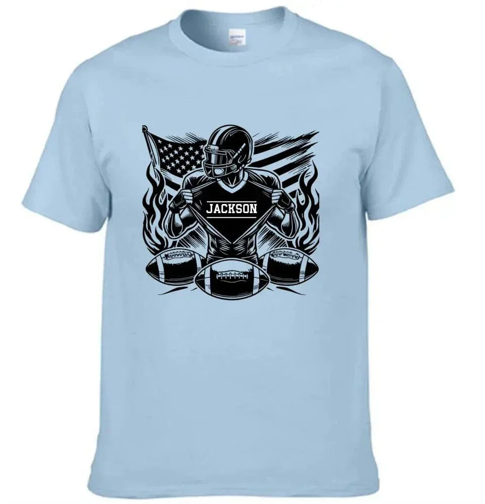 Rugby Mania Personalized Name Custom T-Shirt - Touchdown Gifts for Rugby Fans - Joliny