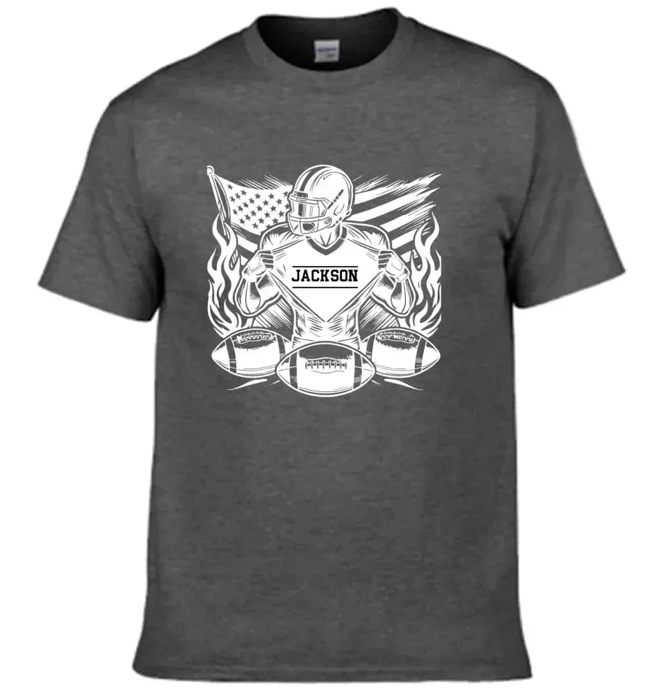 Rugby Mania Personalized Name Custom T-Shirt - Touchdown Gifts for Rugby Fans - Joliny