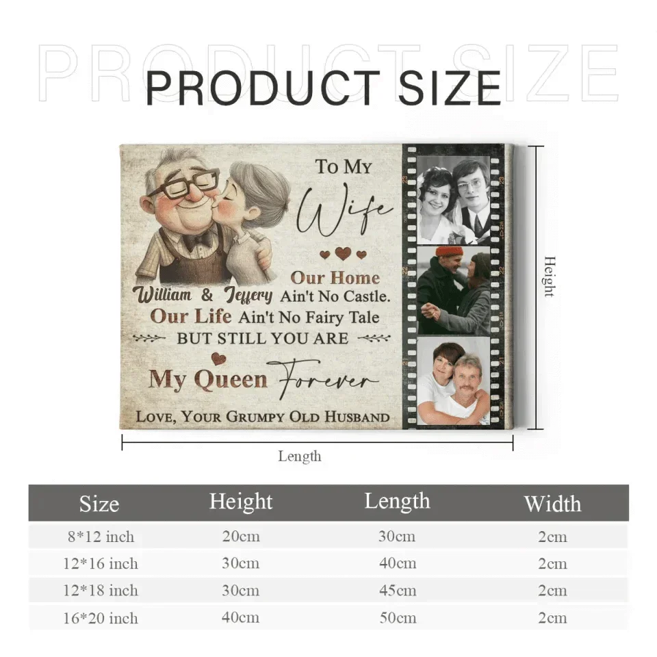 Sentimental Gift for Wife Personalized Gift from Husband Canvas Print - Joliny