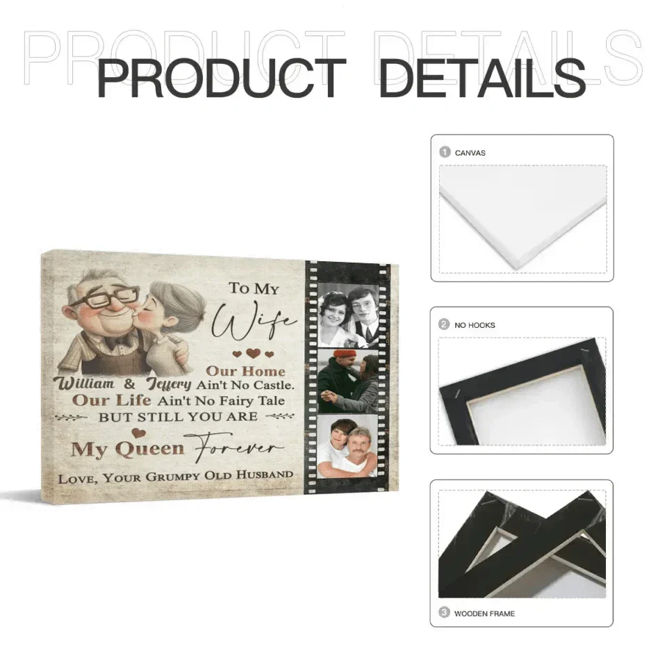 Sentimental Gift for Wife Personalized Gift from Husband Canvas Print - Joliny