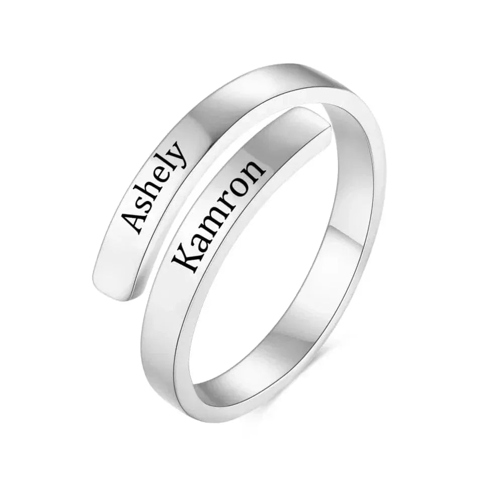 Personalized Custom Wrap Engraved Ring - Valentine's Day Gift - Joliny