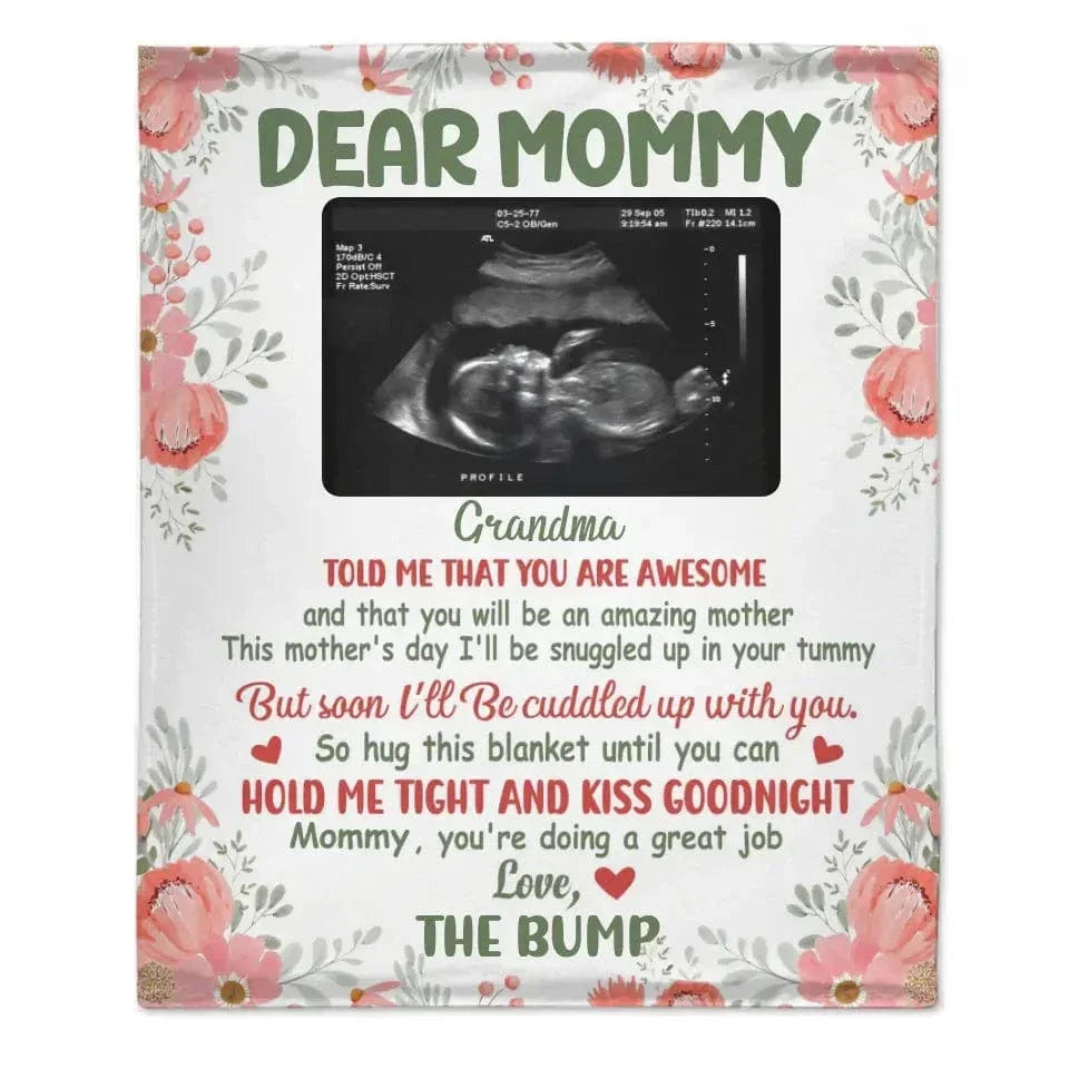 Soon I’ll Be Cuddled Up With You - Family Personalized Custom Photo Blanket - Baby Shower Gift, Gift For First Mom - Joliny