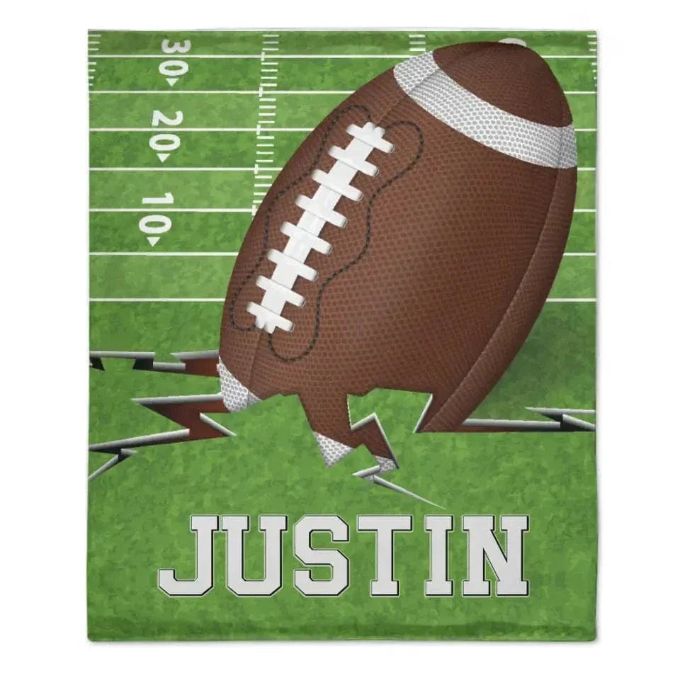 Sports Passion Personalized Name Custom Football Blanket, The Ultimate Fan Gift - Joliny