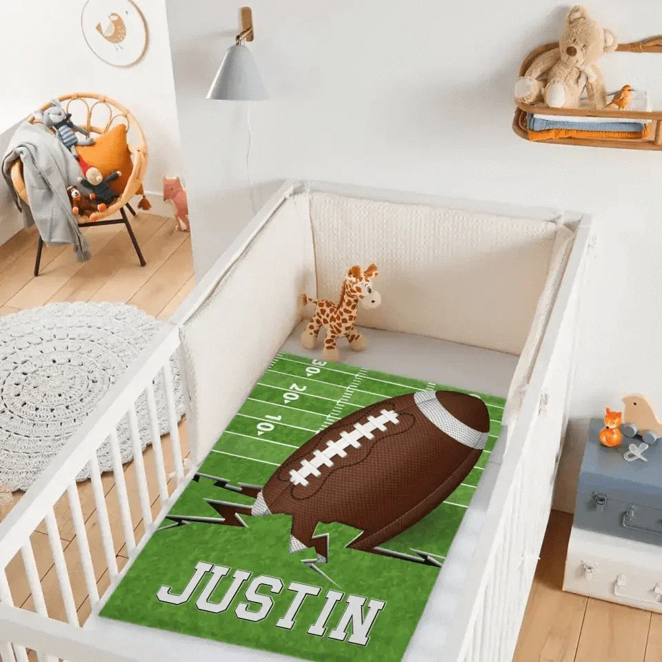 Sports Passion Personalized Name Custom Football Blanket, The Ultimate Fan Gift - Joliny
