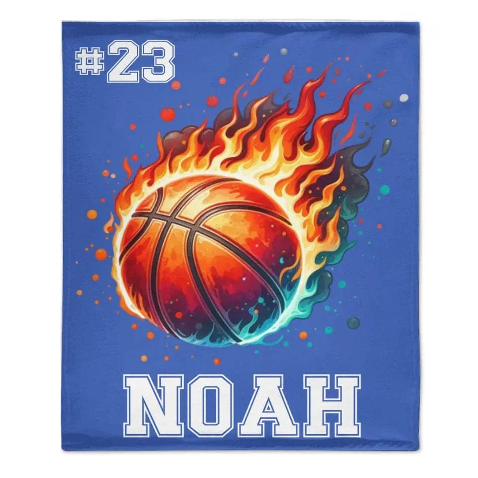 Sportsmanship Customized Ball Sports Blankets - Personalized Name And Number Multiple Balls Memorial Blanket - A Gift For Sports Lovers - Joliny