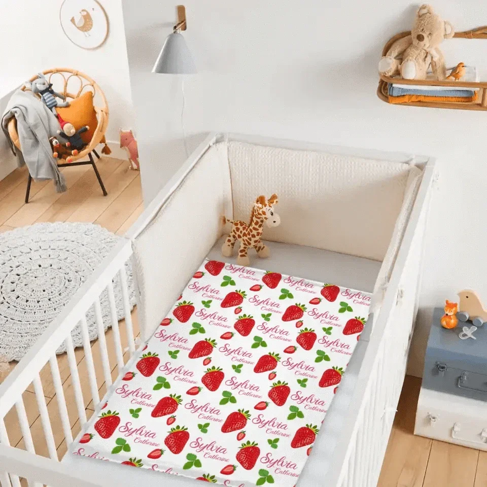 Strawberry Name Customized Blanket Gift for Girls - Joliny