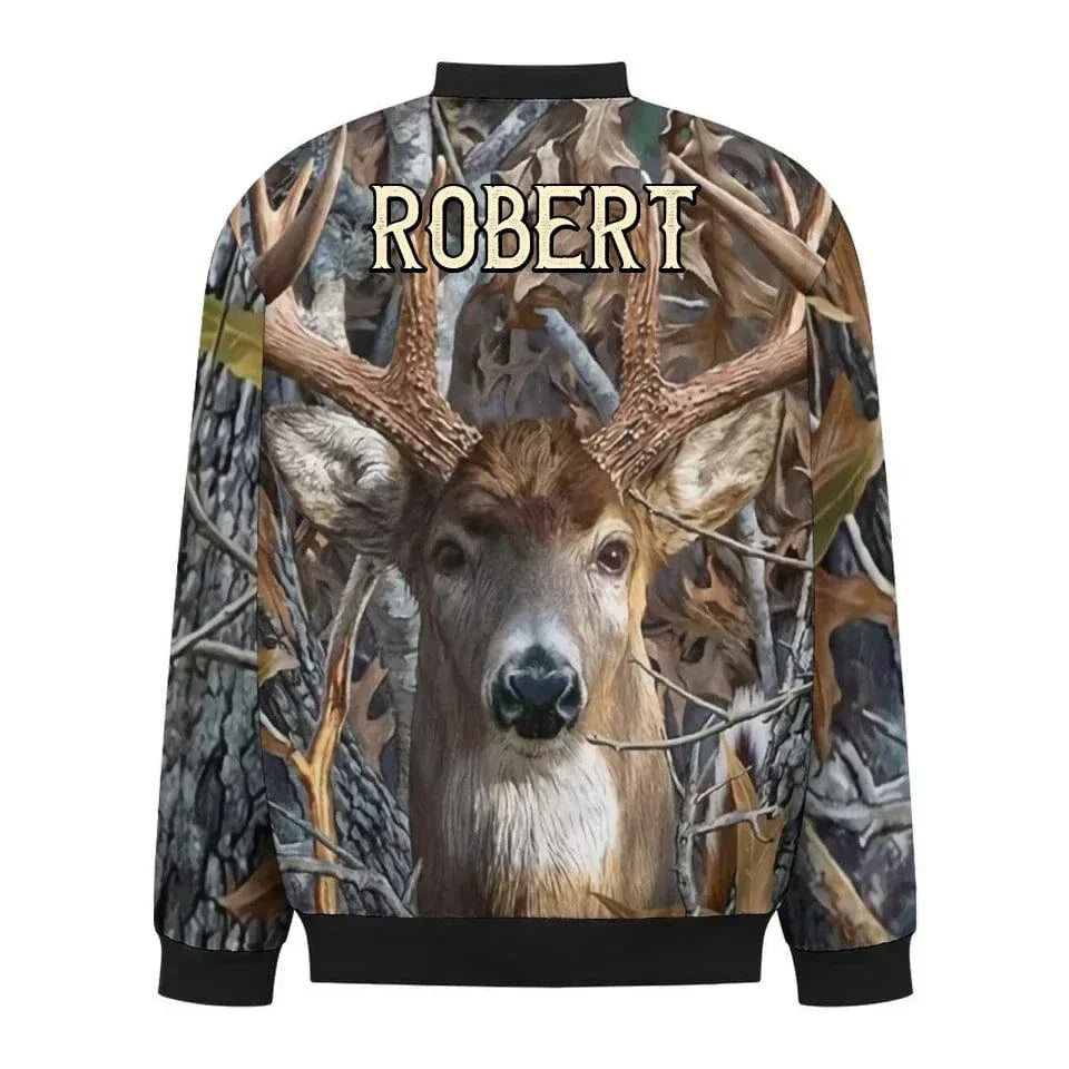 Hunting Themed Custom Jackets - Personalized Name Engraved Jackets - As Gifts For Friends, Hunting Enthusiasts, Co-Workers - Joliny