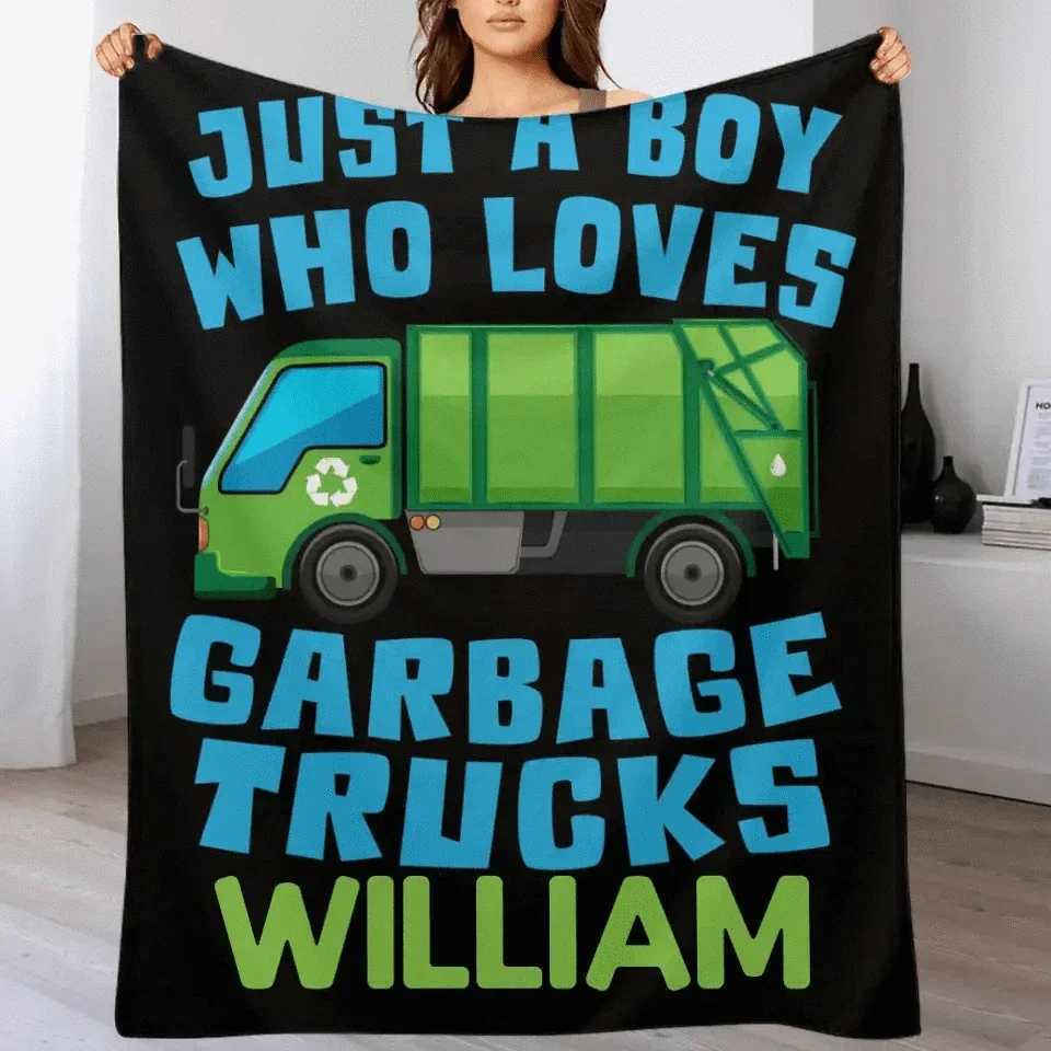 Monster Trucks Cars Motorcycles Collection - Customized Kids Name Blanket - Joliny