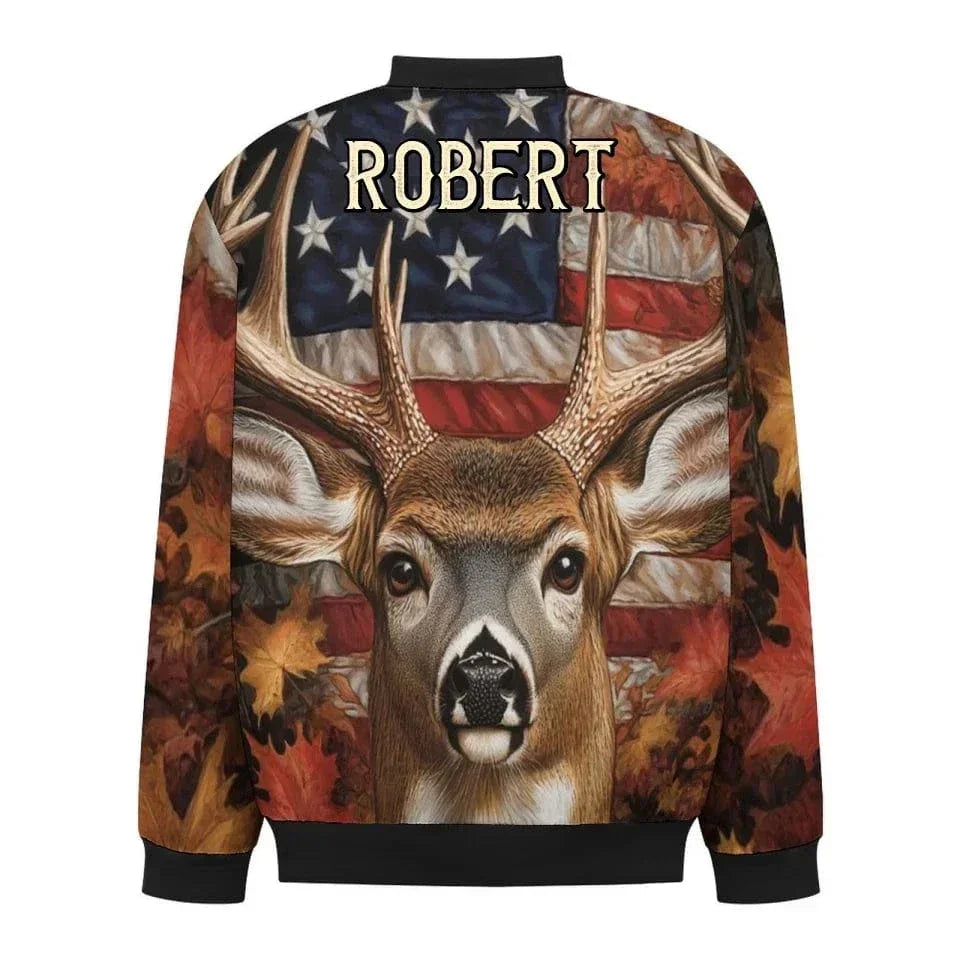 Hunting Themed Custom Jackets - Personalized Name Engraved Jackets - As Gifts For Friends, Hunting Enthusiasts, Co-Workers - Joliny