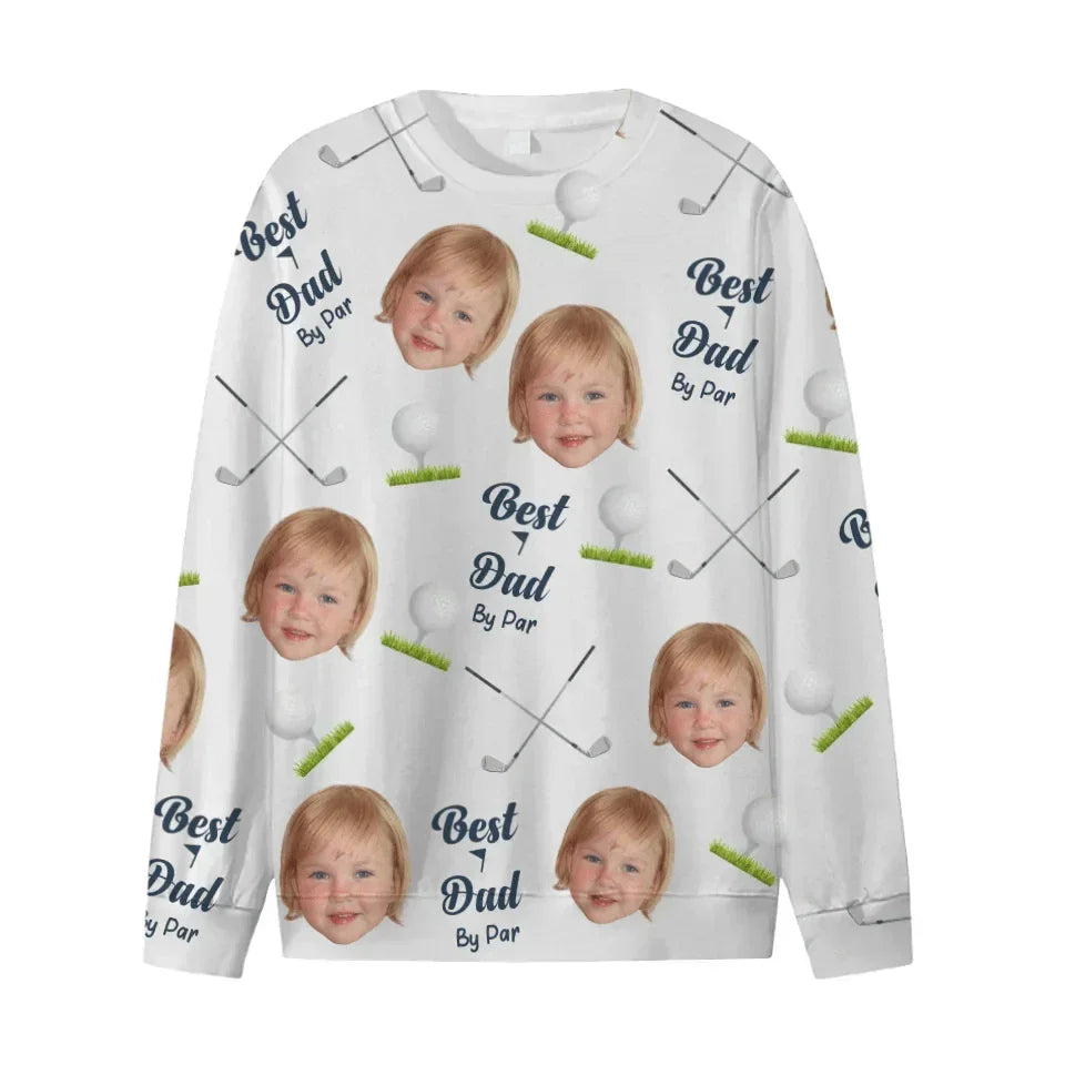 Customized Golf Themed Apparel - Personalized Nickname And Photo Golf Patterned Parent and Child Outfit - Cozy Gifts For Parents,Family,Teams - Joliny