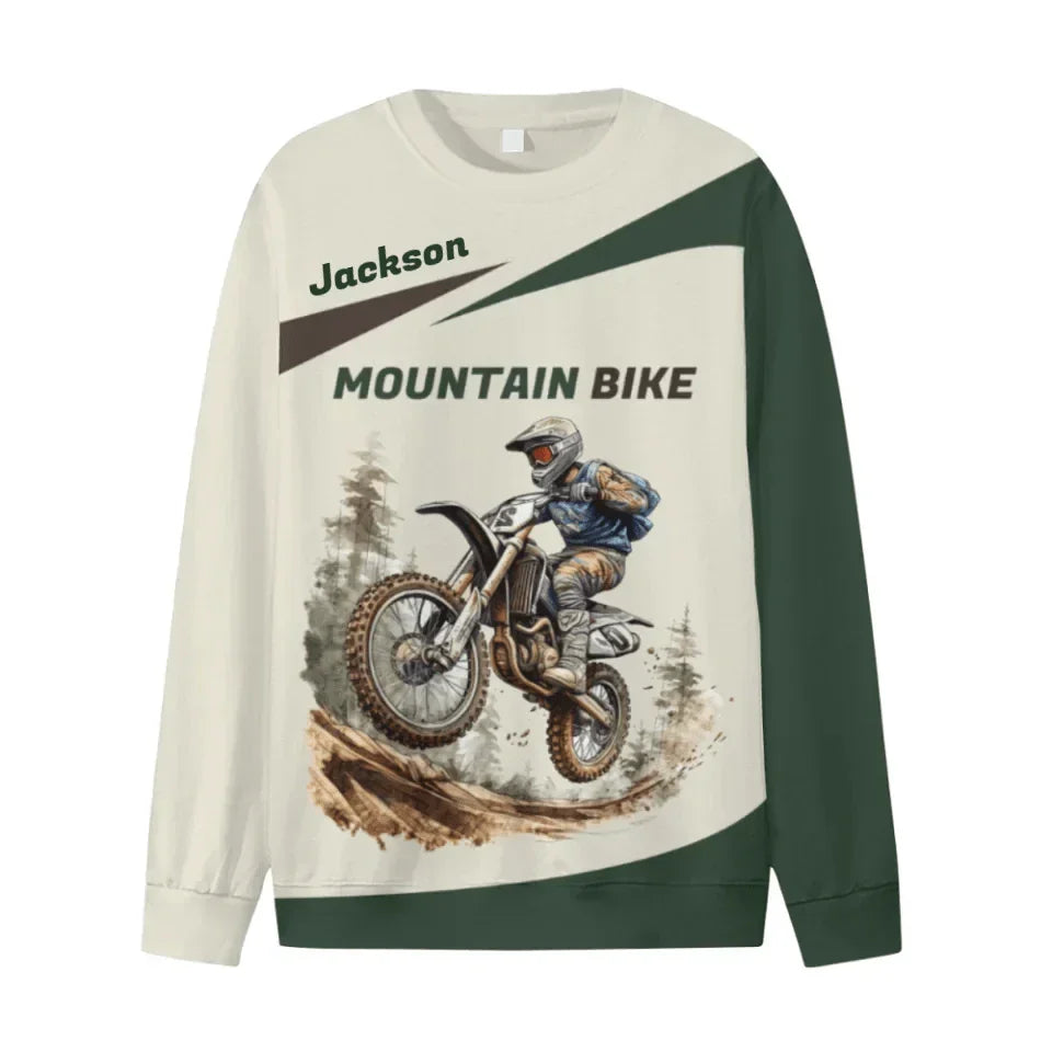 Customized Mountain Bike Themed T-shirt - Classic Mountain Colorways Apparel with Personalized Names - A Gift Mountain Bike Lover,Friend,Colleagues - Joliny