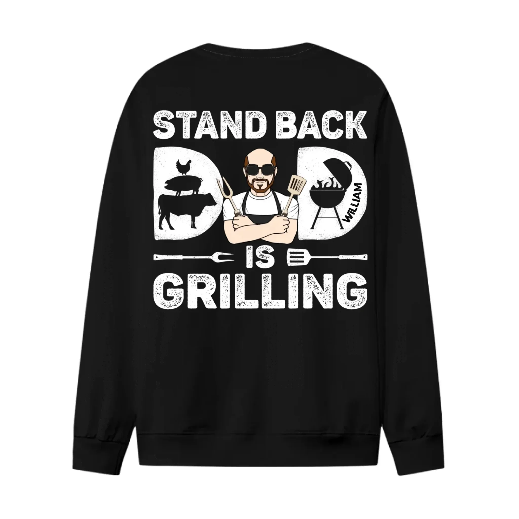 Customized Barbecue-themed Clothing - Personalized Character Images and Name - Unique Gift For Dad - Joliny