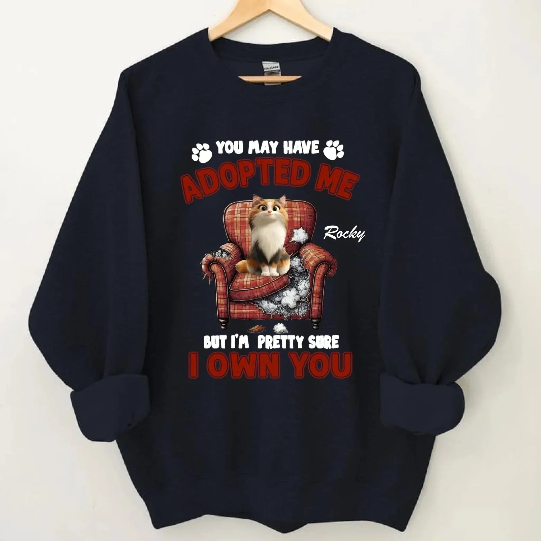 Customized Cat Themed T-Shirt - Personalized Cat Owner Clothing with Cat and Cat's Name - A Gift For Cat Owners,Cat Lovers - Joliny